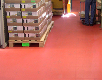 倉庫地面防起砂、磨損地板_紅色拼裝